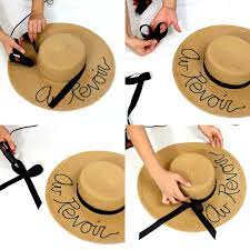 Stilettobeats Diy Eugenia Kim Inspired Straw Hat Straw Hat Diy Straw Hat Hats