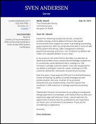 5 Server Cover Letter Examples That Got the Job in 2025