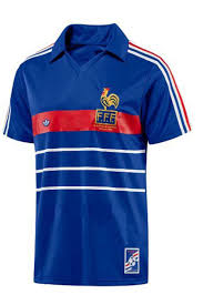 Simple, sleek plain blue france home football shirt with oversized, white, polo neck collar finished with concealed button placket. The 40 Coolest Football Kits Ever Equipe De France Football France