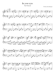 The music notes below are good for flute, recorder, piano, piccolo, oboe. In Your Eyes The Weeknd Sheet Music For Piano Solo Musescore Com
