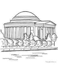 Printable lincoln memorial coloring page. Historic Places Patriotic Coloring Pages And Pictures For Kids