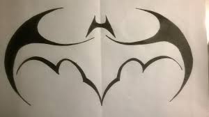 Here, the batman logo has been inked in solid black on one half and completed with the joker's mad laugh on the other. Tribal Batman Batwing Logo Batman Tattoo Batman Logo Tattoo Batman Symbol Tattoos