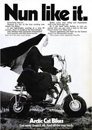 Over the next 3 years slight engineering modifications were made to the frame to make them better quality. Silodrome On Twitter Nun Like It Ad By Arctic Cat Back In The 70s Arcticcat Minibike Bike Aircooled Motorcycle Motorbike Nun