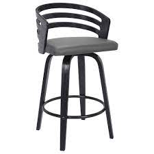 Black wood bar & counter stools. Joanna Modern Black Gray Faux Leather Counter Stool Eurway