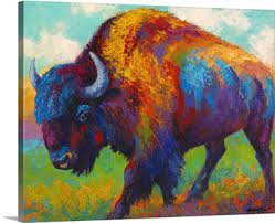 Miauen wall decor canvas art buffalo bills pictures prints posters 5 piece painting for living room framed home sports fan prints posters decoration ready. Buffalo Bison Art Buffalo Bison Prints Drawings Great Big Canvas
