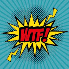 Premium Vector | Comic like WTF pop art sign over teal striped background  vector illustration