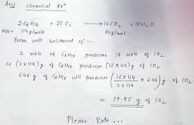 Convert grams c8h18 to moles or moles c8h18 to grams. A Major Component Of Gasoline Is Octane C8h18 When Octane Is Burned In Air It Chemically Homeworklib
