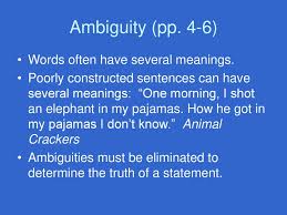 One Morning I Shot An Elephant In My Pajamas Ambiguity Chapter 1 The Informative Function Of Language Ppt Download