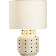 Shop Grid Black And White Polka Dot Table Lamp Simple Black Blocks Get Into Formation Atop White Earthenware Base Formed By Table Lamp Lamp Beautiful Lamp