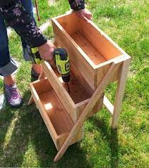 10 Cedar Tiered Flower Planter Or Herb Garden Garden Boxes Diy Outdoor Herb Garden Balcony Herb Gardens