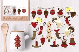 Includes back layer and comes with or without holes. Christmas Classic Angels And Ornaments Graphic By Revidevi Creative Fabrica Classic Christmas Christmas Angels Christmas Graphics