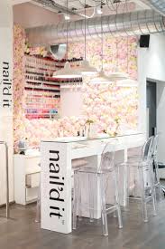 London City Guide Most Instagrammable Blow Dry Bar Fashion Mumblr Nail Salon Interior Design Nail Salon Design Nail Salon Decor