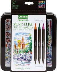 Amazon Com Crayola Brush Detail Dual Tip Markers Kids At Home Activities 32 Colors 16 Count Toys Games Do you love handlettering calligraphy with crayola markers?! crayola brush detail dual tip markers kids at home activities 32 colors 16 count
