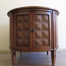 Antique Round End Table And Cabinet By Porchantasstuff On Etsy 50 00 End Tables Coastal Decor Home Decor