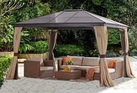 Asteroutdoor 8x8 outdoor insulated hardtop gazebo for patios, aluminum composite panel roof for shade and rain metal frame with mosquito netting for lawn, backyard and deck, 8' x 8', charcoal gray 3.5 out of 5 stars 12 Gazebos Patio Lawn Garden Replacement Canopy For Yh 1216 8x8 Gazebo Replacement Canopy Top