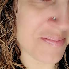 316 Stainless Steel Labret Style Nose Ring Monroe Stud Threadless Push Pin  4mm CZ. 5mm 6mm 7mm 8mm 9mm 10mm Post Lengths 20G 18G 16G