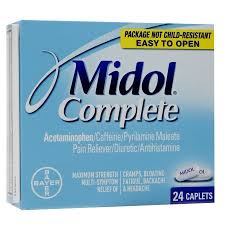 midol complete maximum strength pain reliever caplets