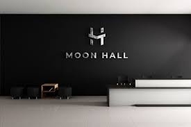 3d Logo Mockup Office Wall With Realisti Premium Psd Freepik Psd Logo Mockup Office Luxury In 2020 Wall Logo Black Accent Walls Steel Textures