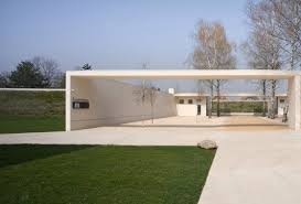 Hausbau Sichtbeton Garage Modern Beton Mauer Sichtbeton Hofeinfahrt Haus Bauen