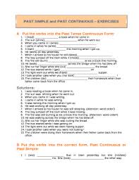 Past Simple And Past Continuous Exercises Template Pdffiller Continuity Application Android Past Tense