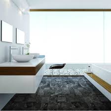 Brown, blonde, white, gray, copper Black Marble Tile Vinyl Flooring Random Squares Lino At Cheap Prices