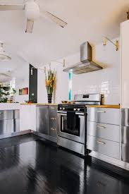 The Kitchen Cabinets Are Ikea Sektionn Base Cabinets With Grevsta Stainless Steel Fronts Stainlessstee Kitchen Renovation New Kitchen Cabinets Kitchen Design