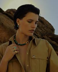 Elevate every moment with the deepest blues and greens in the striking  Sonora Shattuckite bead necklace. #JamieTurnerDesigns