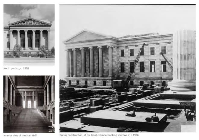 Image result for construction of philadelphia museum of art"