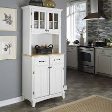 home styles white/natural kitchen hutch