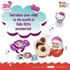 Kinder joy merupakan sebuah merek dalam lini produk cokelat kinder yang dijual oleh ferrero. Kinder Hello Kitty Toys Now Available With Kinder Joy Exclusively Facebook