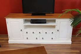 Fernseh unterschrank in weiß und eichefarben kiefer massivholz. Sideboard Tv Hifi Schrank Massiv Holz Weiss Braun Landhausstil