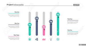 Five Columns Bar Chart Business Data Comparison Diagram Design