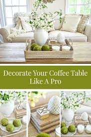 Display serving trays on a dining room buffet or a kitchen island. How To Decorate A Coffee Table Like A Pro Stonegable