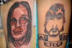 This tattoo is as laughable as it is bad; Offensive Ozzy Osbourne Worst Rock Tattoos Bad Tattoos Rock Tattoo Tattoos