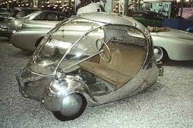 mysterious chrome bubble car small cars strange cars tiny cars