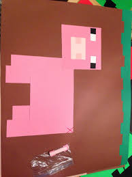 Minecraft Birthday Party Game Ideas Minecraft Pin The Tail On The Pig Game Minecraft Party Decorations Minecraft Birthday Minecraft Birthday Party