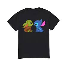 Baby Yoda And Baby Stitch Shirt Trend T Shirt Store Online