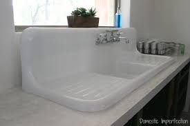 Antique white porcelain cast iron kitchen sink with double. The Search For A Vintage Farmhouse Sink Domestic Imperfection