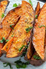 Extra Crispy Sweet Potato Wedges Baker By Nature Recipe Crispy Sweet Potato Crispy Sweet Potato Wedges Sweet Potato Wedges Oven