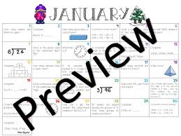 Math Calendar January Solving Word Problems Calendar Math Math
