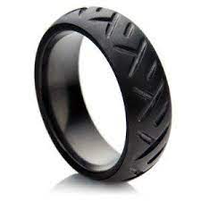 Amazon Com Motorcycle Tire Ring Arts Crafts Sewing Black Zirconium Wedding Ring Zirconium Wedding Ring Black Zirconium Ring