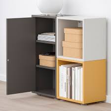 Rated 4.5 out of 5 stars. Eket Cabinet Combination With Feet Dark Grey Light Grey Golden Brown Ikea