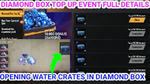 Garena free fire games id. Diamond Box Top Up Event Full Details In Free Fire Opening Water Crates In Diamond Box Top Up Youtube