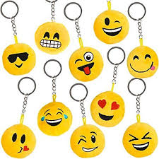 German Trendseller 6 X Emoji Porte Cles En Peluche Drole Smiley Pendentif Emoticons L Anniversaire D E Anniversaire Emoji Anniversaire Smiley Emoji Drole