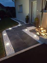 30 Diy Lighting Ideas At Night Yard Landscape With Outdoor Lights Gowritter Driveway Design Courtyard Landscaping Modern Outdoor Lighting