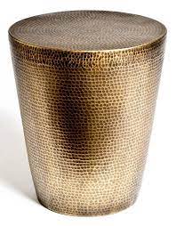 Studio A 7 90163 Izmir Hammered Brass Transitional Side Table Sta 7 90163 Drum Side Table Brass Side Table Side Table