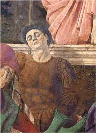The resurrection is a fresco painting by the italian renaissance master piero della francesca, painted in the 1460s in the palazzo della residenza in the town of sansepolcro, tuscany, italy. Piero Della Francesca 87 Artworks Painting