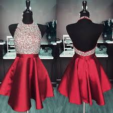 Halter Homecoming Dress Beaded Prom Gowns Short Prom Dress 2017 Royal Blue Cocktail Dresses Vestidos De Fiesta Vestidos Coctel Vestidos