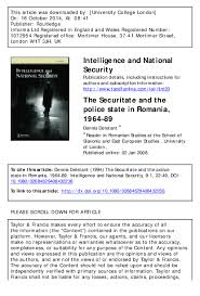 Departamentul de informații și protecție internă (dipi) este serviciul secret al ministerului administrației și internelor (mai) din românia. Pdf The Securitate And The Police State Dennis Deletant Academia Edu