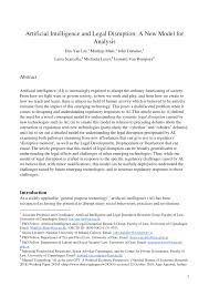 PDF) Artificial Intelligence and Legal Disruption: A New Model for Analysis